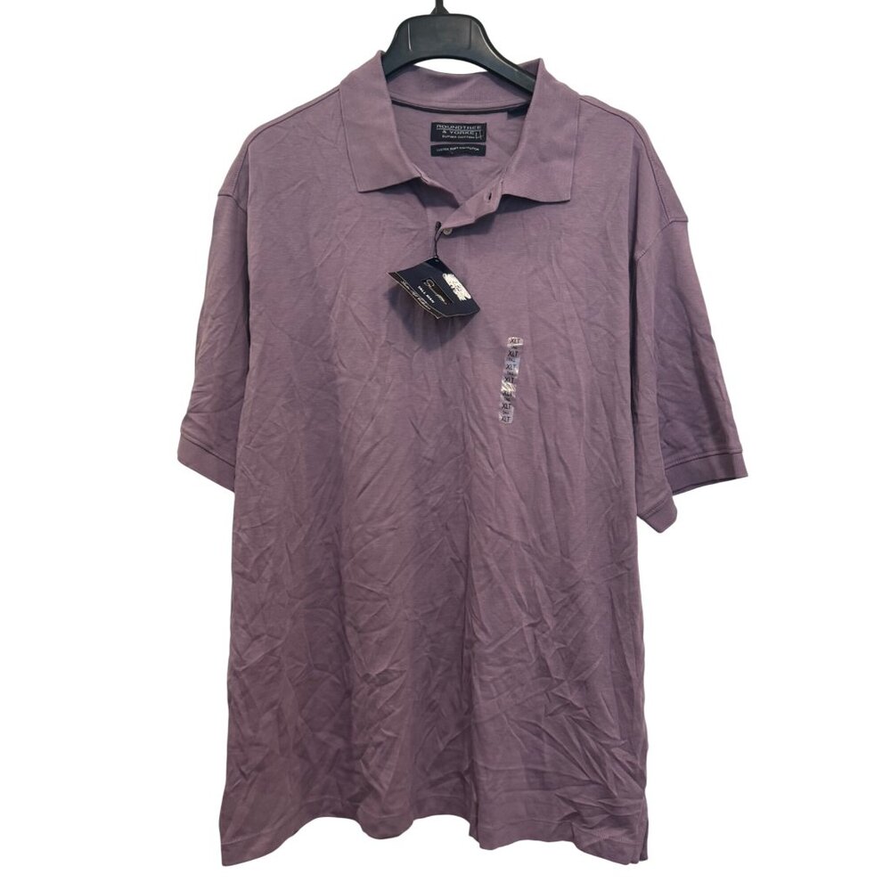 Roundtree & Yorke Supima Cotton Polo Shirt XLT Purple Luster Soft Collection